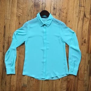 Mint Green Button Up Blouse